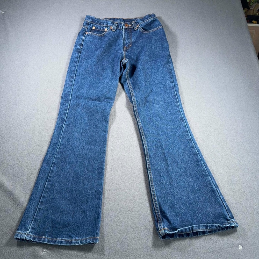 Jordache Womens Flare Leg‎ Jeans Size 3/4 Blue Y2K Retro Denim 26x28.5 Mid Rise